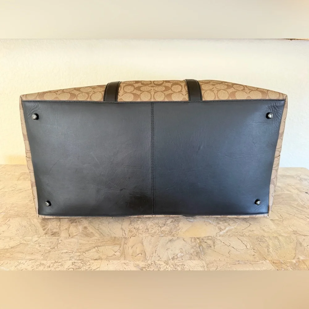 Coach Trekker Bag 52 Brown Signature Canvas Duffel luggage carry on - Picture 7 of 11